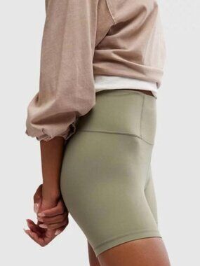 Free People Movement Never Better Biker Shorts in Sage Stone size L NWT